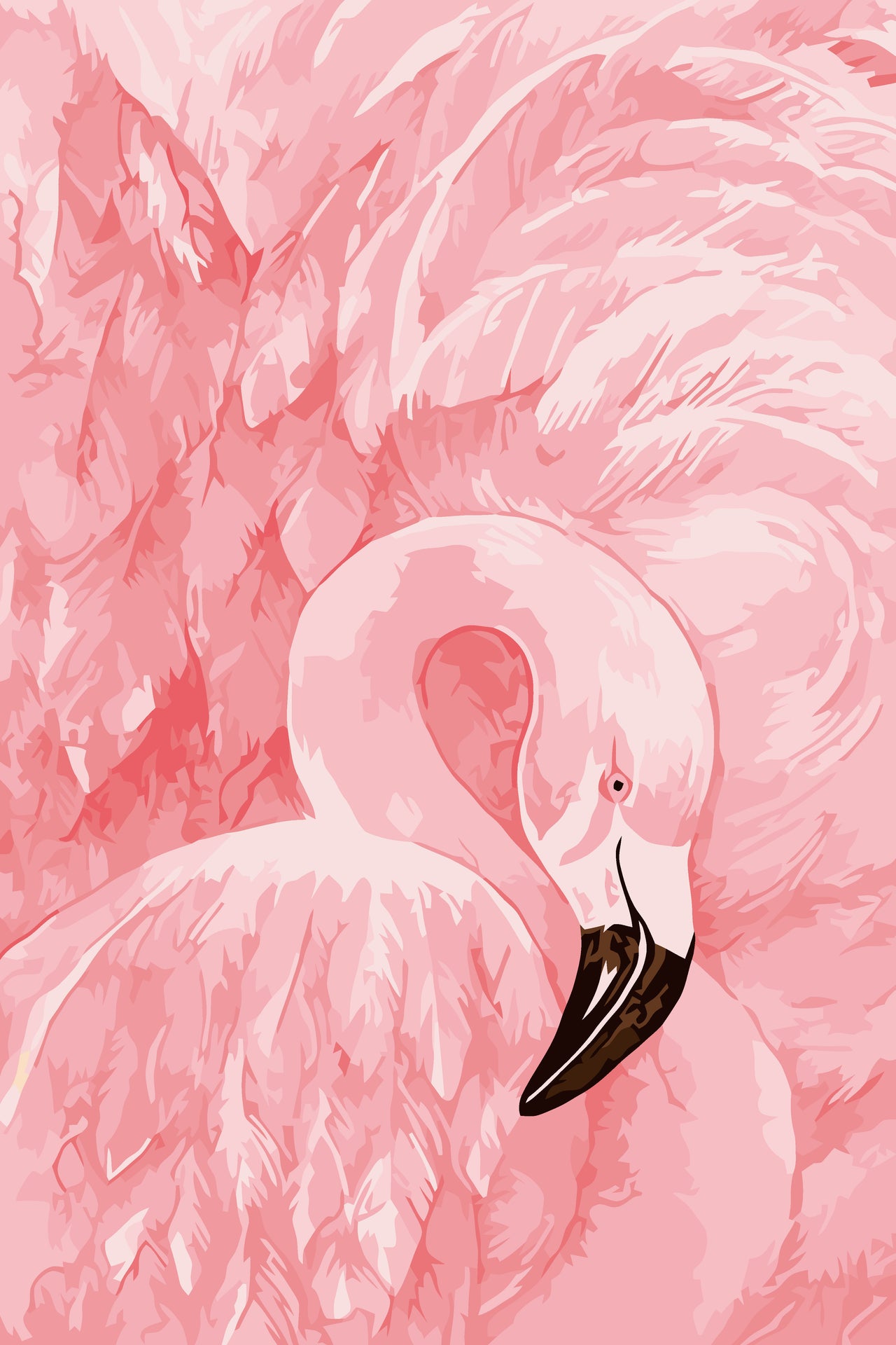 Schilderen op Nummer Flamingo PBN381