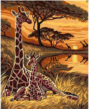 Schilderen op Nummer Giraffe PBN396